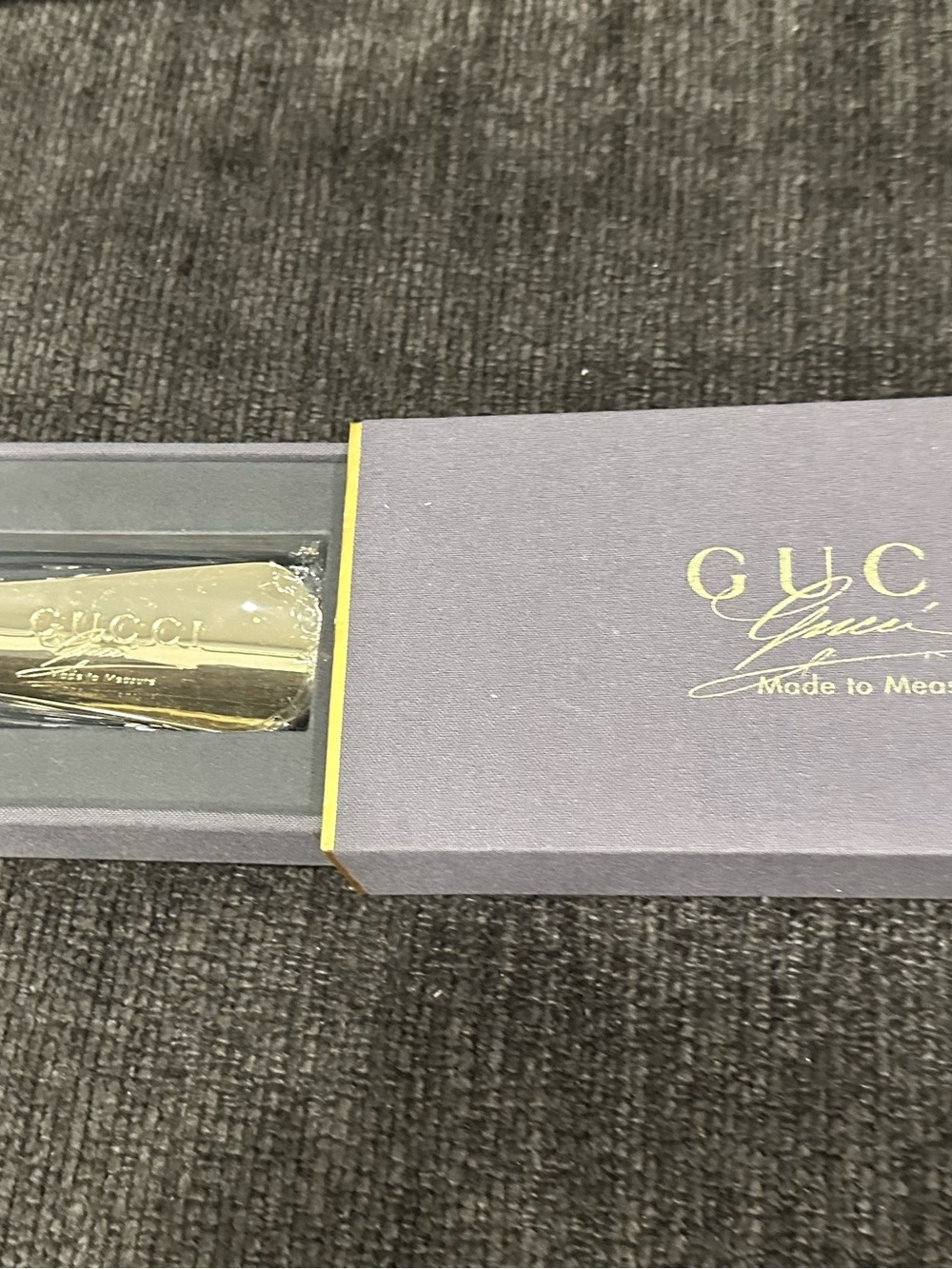 Gucci Made to Measure Gold-Tone Metal Shoehorn New in Box